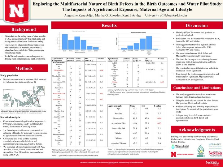 Impacts of Agrochemical Exposure, Maternal Age and Lifestyle poster image